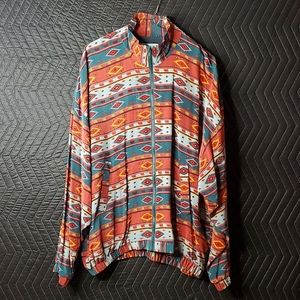 100% Silk Vintage Neiman Marcus Zip up Jacket